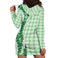 Green Hawaii Palaka Hoodie Dress Hawaiian Honohono Lei LT05 - Polynesian Pride