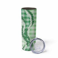 Green Hawaii Palaka Skinny Tumbler Hawaiian Honohono Lei LT05 - Polynesian Pride