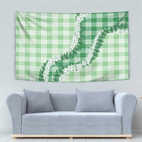 Green Hawaii Palaka Tapestry Hawaiian Honohono Lei