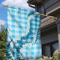 Blue Hawaii Palaka Garden Flag Hawaiian Honohono Lei
