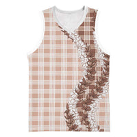 Beige Hawaii Palaka Basketball Jersey Hawaiian Honohono Lei
