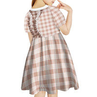 Beige Hawaii Palaka Kid Short Sleeve Dress Hawaiian Honohono Lei