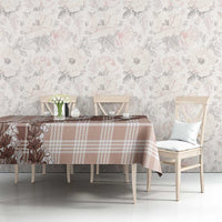 Beige Hawaii Palaka Tablecloth Hawaiian Honohono Lei