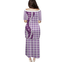 Violet Hawaii Palaka Family Matching Puletasi and Hawaiian Shirt Hawaiian Honohono Lei LT05 - Polynesian Pride