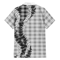 Gray Hawaii Palaka Family Matching Off Shoulder Maxi Dress and Hawaiian Shirt Hawaiian Honohono Lei LT05 - Polynesian Pride