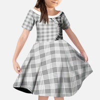 Gray Hawaii Palaka Kid Short Sleeve Dress Hawaiian Honohono Lei