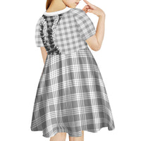 Gray Hawaii Palaka Kid Short Sleeve Dress Hawaiian Honohono Lei