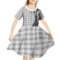 Gray Hawaii Palaka Kid Short Sleeve Dress Hawaiian Honohono Lei