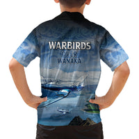 New Zealand Wanaka Air Show Family Matching Off Shoulder Short Dress and Hawaiian Shirt With Maori Pattern LT05 - Polynesian Pride