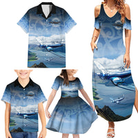 New Zealand Wanaka Air Show Family Matching Summer Maxi Dress and Hawaiian Shirt With Maori Pattern LT05 - Polynesian Pride