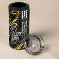 Hawaii King Kamehameha The Great 4 in 1 Can Cooler Tumbler Gold Tribal Tattoo LT05 - Polynesian Pride