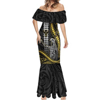 Hawaii King Kamehameha The Great Mermaid Dress Gold Tribal Tattoo LT05 - Polynesian Pride