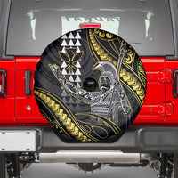 Hawaii King Kamehameha The Great Spare Tire Cover Gold Tribal Tattoo LT05 - Polynesian Pride