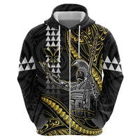 Hawaii King Kamehameha The Great Zip Hoodie Gold Tribal Tattoo LT05 - Polynesian Pride