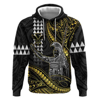 Hawaii King Kamehameha The Great Zip Hoodie Gold Tribal Tattoo LT05 Pullover Hoodie Gold - Polynesian Pride