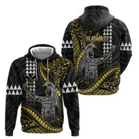 Hawaii King Kamehameha The Great Zip Hoodie Gold Tribal Tattoo LT05 - Polynesian Pride