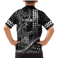 Hawaii King Kamehameha The Great Family Matching Mermaid Dress and Hawaiian Shirt Black Tribal Tattoo LT05 - Polynesian Pride