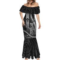 Hawaii King Kamehameha The Great Mermaid Dress Black Tribal Tattoo LT05 - Polynesian Pride
