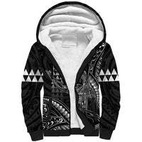 Hawaii King Kamehameha The Great Sherpa Hoodie Black Tribal Tattoo LT05 Unisex Black - Polynesian Pride