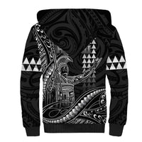 Hawaii King Kamehameha The Great Sherpa Hoodie Black Tribal Tattoo LT05 - Polynesian Pride