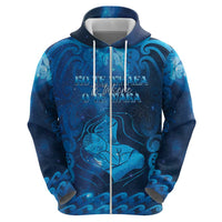 Personalised New Zealand Mother's Day Zip Hoodie Ko Te Whaea Te Takere O Te Waka LT05 - Polynesian Pride