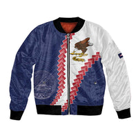 American Samoa Eagle Bomber Jacket Polynesian Tribal Pattern Curve Style