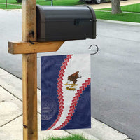 American Samoa Eagle Garden Flag Polynesian Tribal Pattern Curve Style