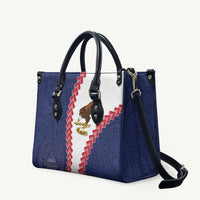 American Samoa Eagle Leather Bag Polynesian Tribal Pattern Curve Style