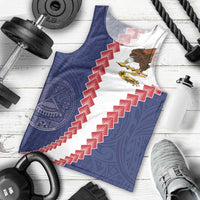 American Samoa Eagle Men Tank Top Polynesian Tribal Pattern Curve Style