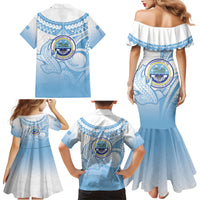 Micronesia Constitution Day Family Matching Mermaid Dress and Hawaiian Shirt Polynesian Tribal Tattoo Simple Style LT05 - Polynesian Pride