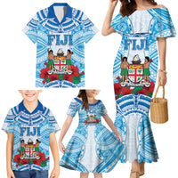 Personalised Fiji Ratu Sir Lala Sukuna Day Family Matching Mermaid Dress and Hawaiian Shirt Hibiscus Tapa Pattern LT05 - Polynesian Pride
