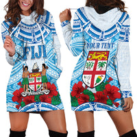 Personalised Fiji Ratu Sir Lala Sukuna Day Hoodie Dress Hibiscus Tapa Pattern LT05 - Polynesian Pride