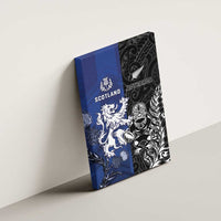 New Zealand And Scotland Rugby Canvas Wall Art Maori Tiki With Thistle Together LT05 - Polynesian Pride