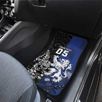 New Zealand And Scotland Rugby Car Mats Maori Tiki With Thistle Together LT05 - Polynesian Pride