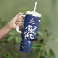New Zealand And Scotland Rugby Custom Tumbler With Handle Maori Tiki With Thistle Together LT05 - Polynesian Pride