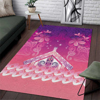New Zealand Matariki Area Rug Maori Marae Purple Galaxy