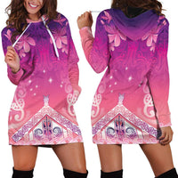 New Zealand Matariki Hoodie Dress Maori Marae Purple Galaxy LT05 - Polynesian Pride