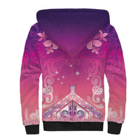 New Zealand Matariki Sherpa Hoodie Maori Marae Purple Galaxy LT05 - Polynesian Pride