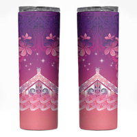 New Zealand Matariki Skinny Tumbler Maori Marae Purple Galaxy LT05 Purple - Polynesian Pride