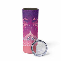 New Zealand Matariki Skinny Tumbler Maori Marae Purple Galaxy LT05 - Polynesian Pride