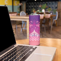 New Zealand Matariki Skinny Tumbler Maori Marae Purple Galaxy LT05 - Polynesian Pride