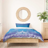 New Zealand Matariki Bedding Set Maori Marae Cyan Galaxy