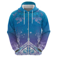 New Zealand Matariki Hoodie Maori Marae Cyan Galaxy