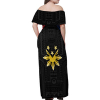 Philippines Independence Day Family Matching Off Shoulder Maxi Dress and Hawaiian Shirt Proud To Be Pinoy LT05 - Polynesian Pride