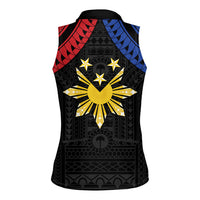 Philippines Independence Day Women Sleeveless Polo Shirt Proud To Be Pinoy