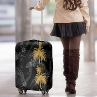 Hawaiian Honu And Surfboards Luggage Cover Gold Style - Polynesian Pride