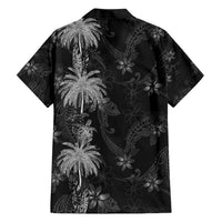 Hawaiian Honu And Surfboards Family Matching Short Sleeve Bodycon Dress and Hawaiian Shirt Silver Style LT05 - Polynesian Pride