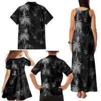 Hawaiian Honu And Surfboards Family Matching Tank Maxi Dress and Hawaiian Shirt Silver Style LT05 - Polynesian Pride