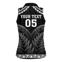 Custom New Zealand Maori Tiki Rugby Women Sleeveless Polo Shirt Go Aotearoa Maori Pattern LT05 - Polynesian Pride