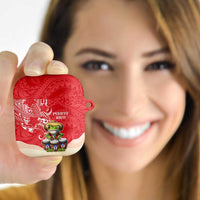 Puerto Rico AirPods Case Coqui Frog With Polynesian Pattern - Polynesian Pride
